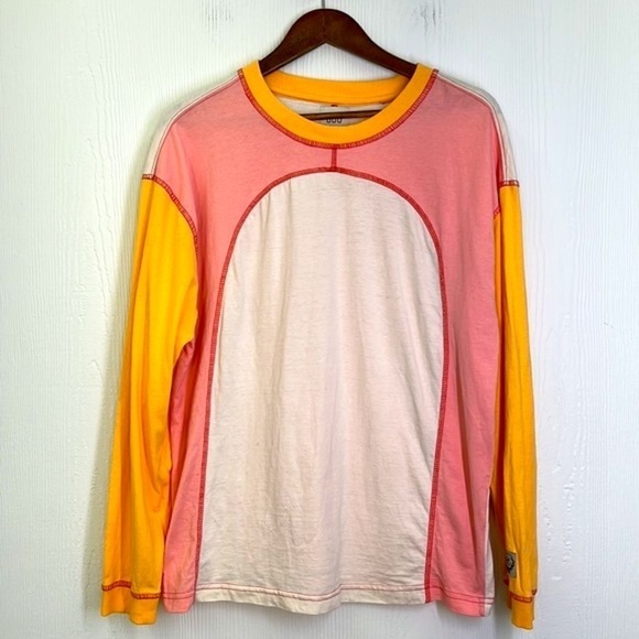 Urban Outfitters - BDG Colby Pastel Fun Color-blocking Long Sleeve T Shirt XS - Picture 6 of 8